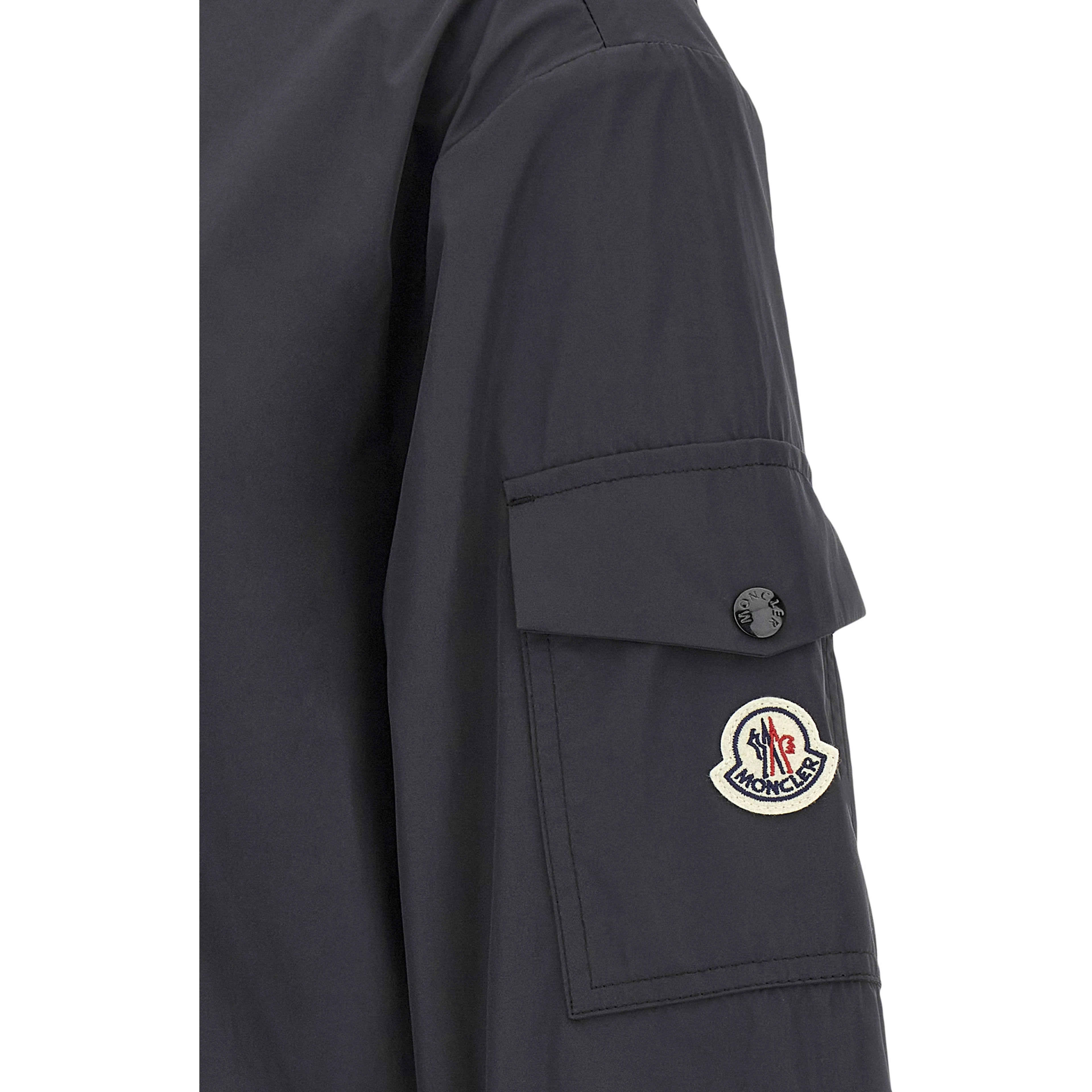 Black Polyester Shell Jacket