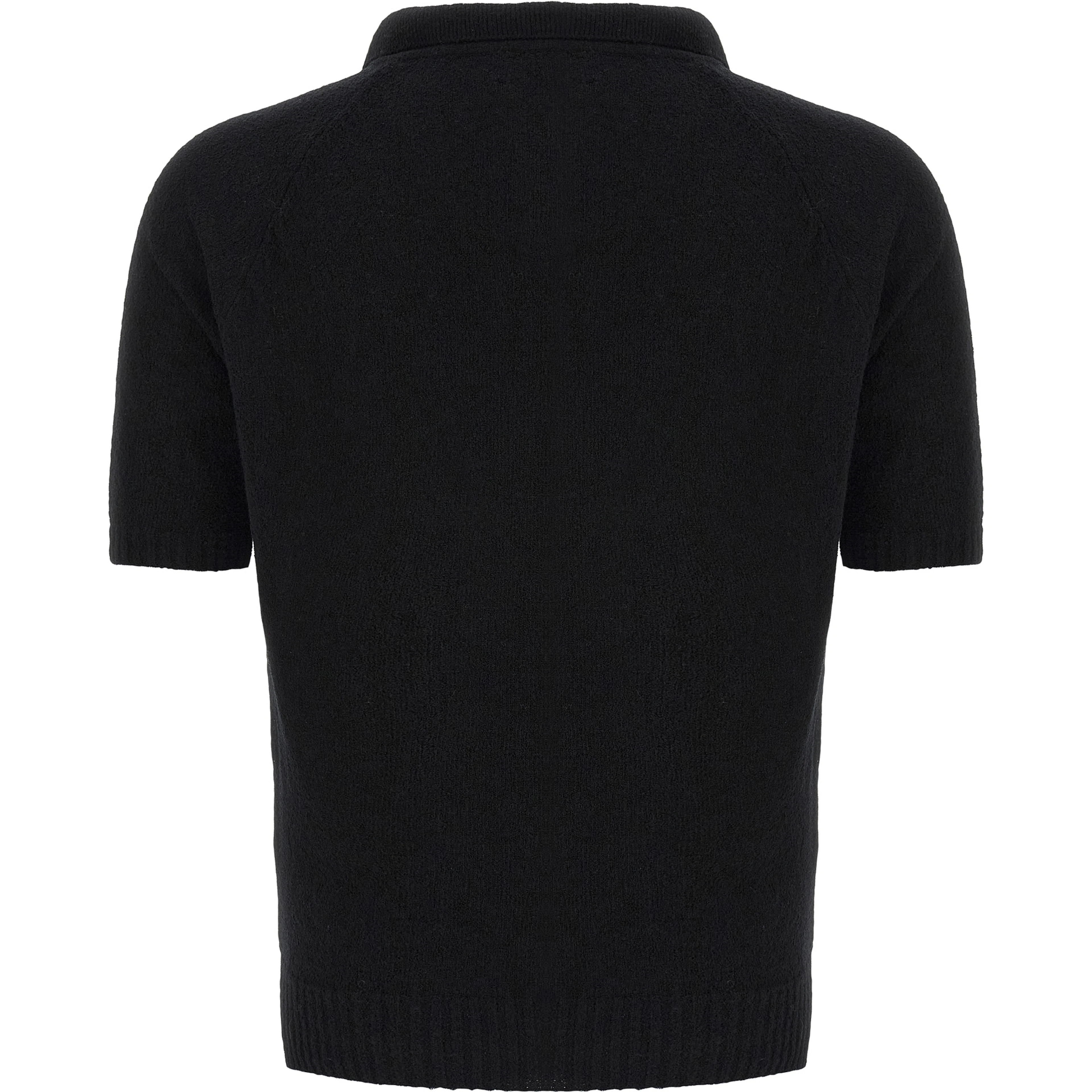 Black Cotton Polo Shirt
