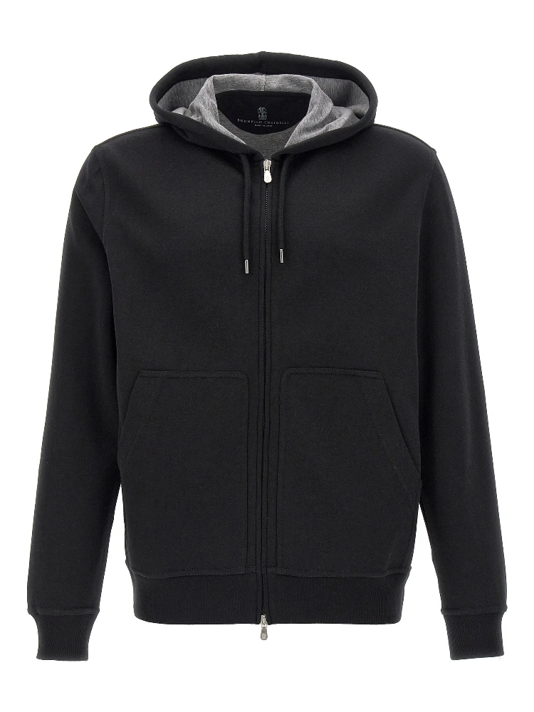 Black Cotton Sweatshirt