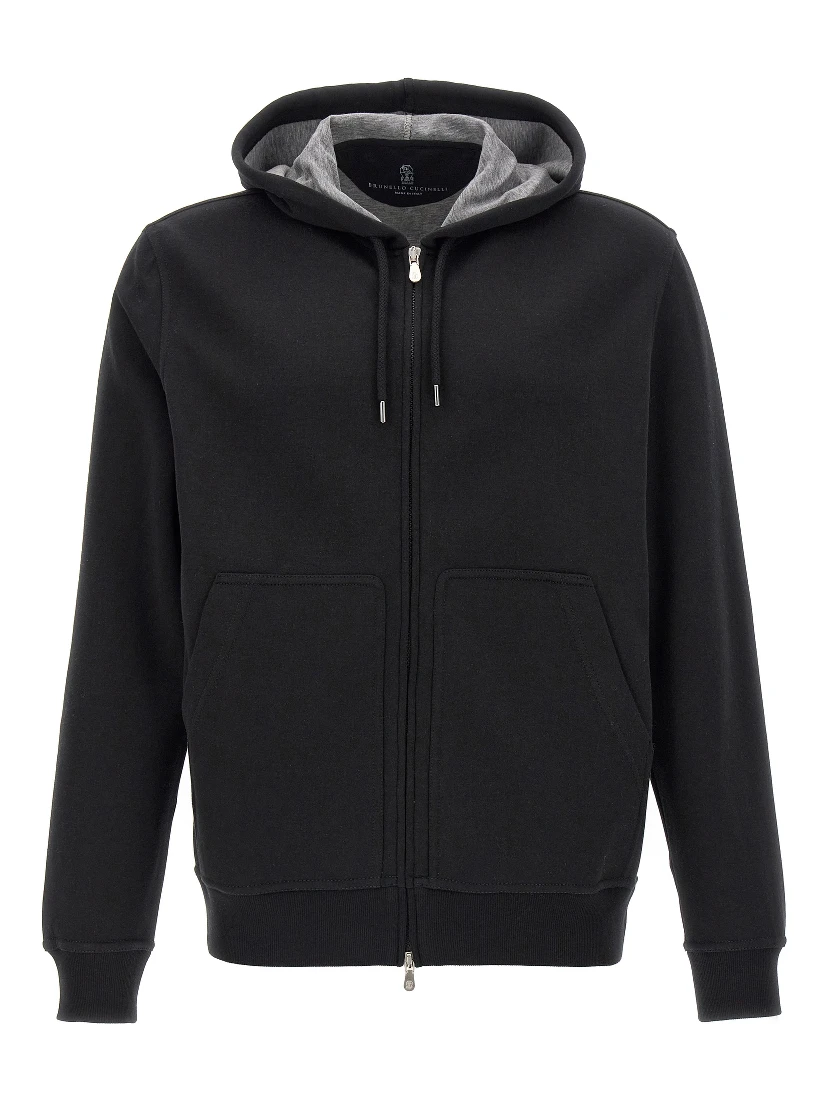 Black Cotton Sweatshirt