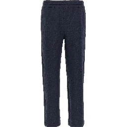 Blue Polyester Joggers (Workout Pants)