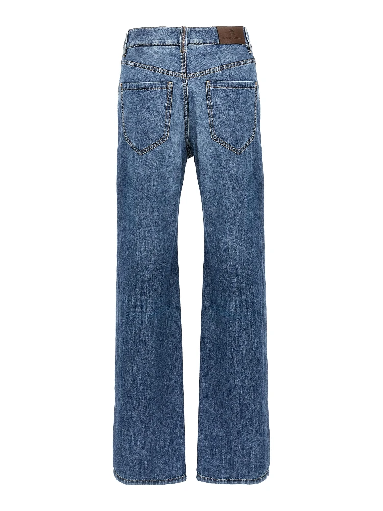 Blue Cotton Straight-Leg Jeans alternative