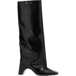 Black Cowhide Over The Knee