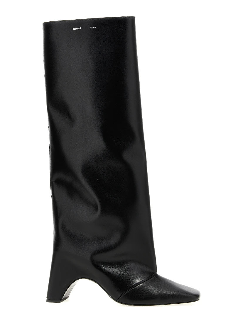 Black Cowhide Over The Knee