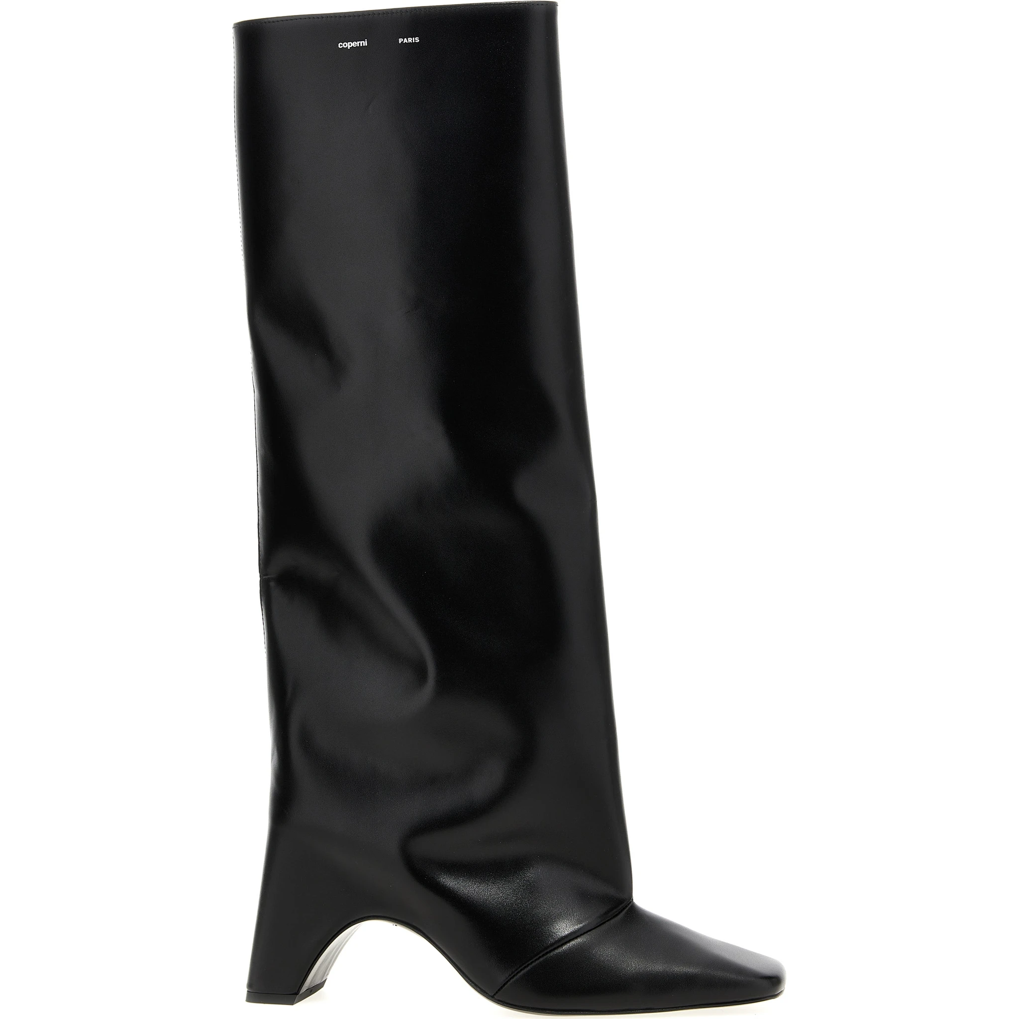 Black Cowhide Over The Knee