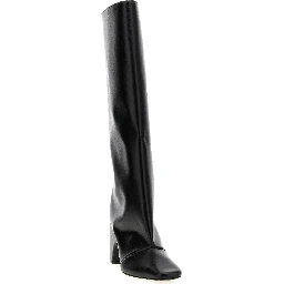 Black Cowhide Over The Knee