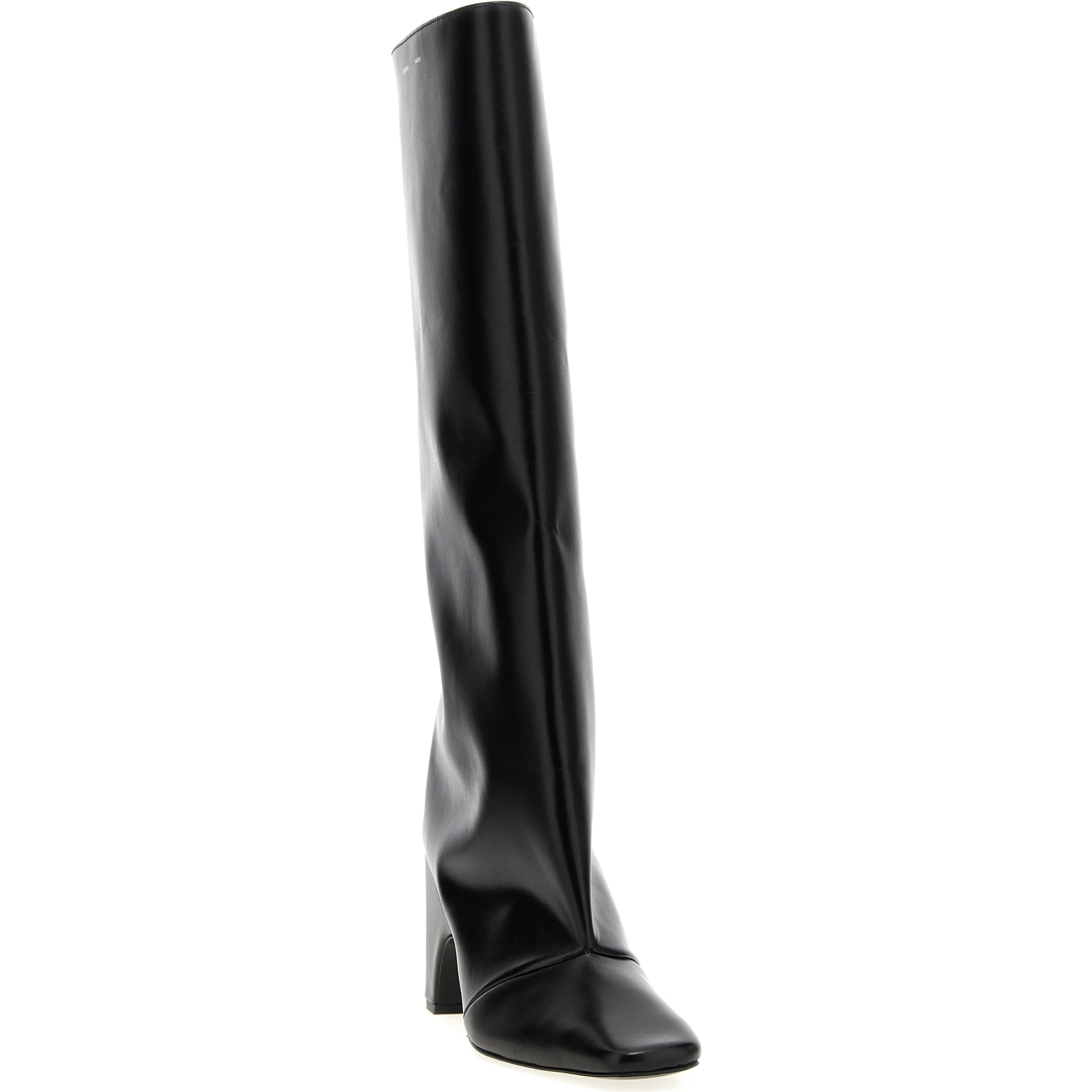Black Cowhide Over The Knee
