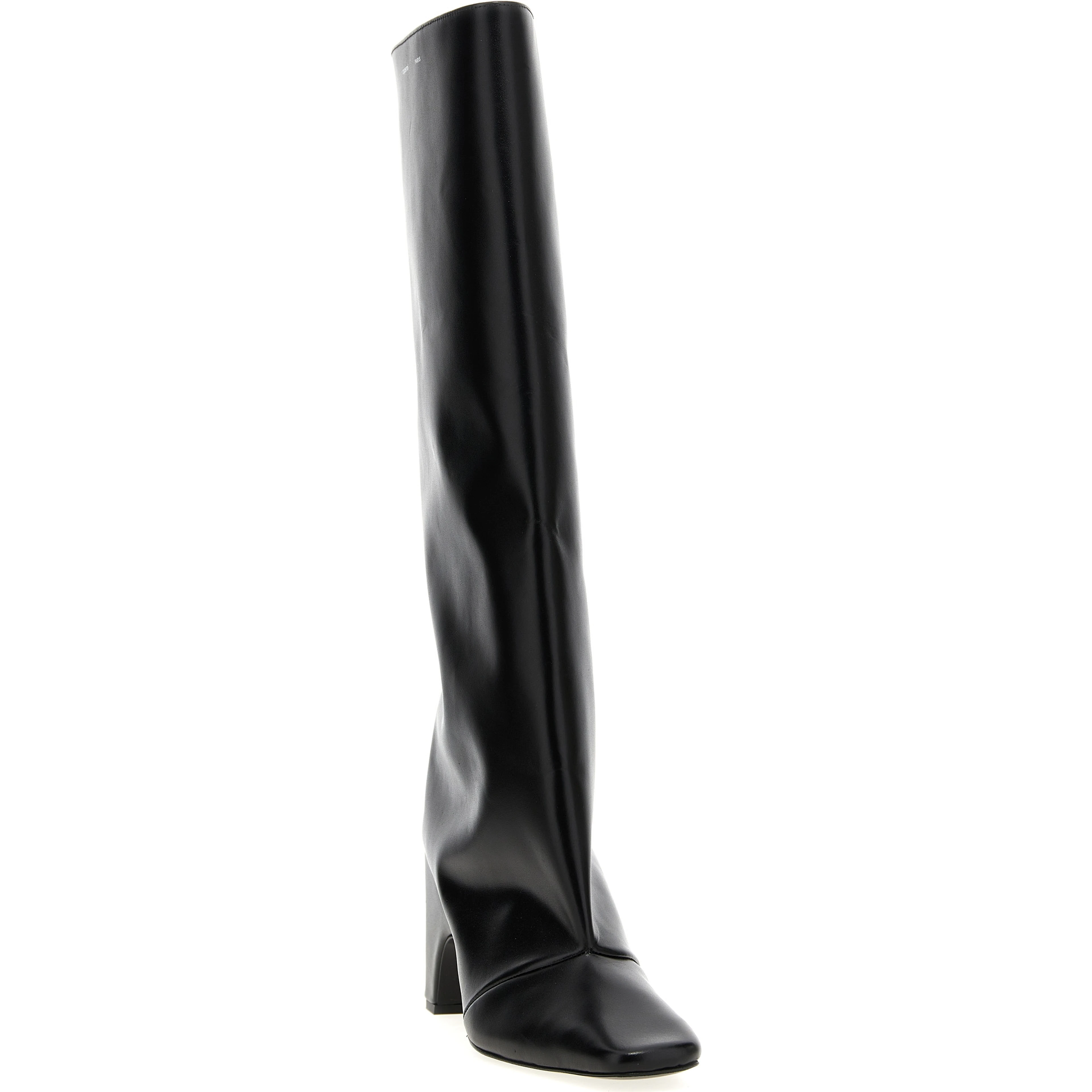 Black Cowhide Over The Knee