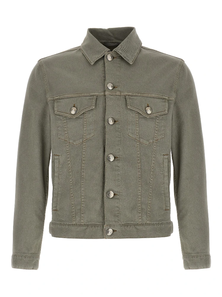 Gray Cotton Denim Jacket