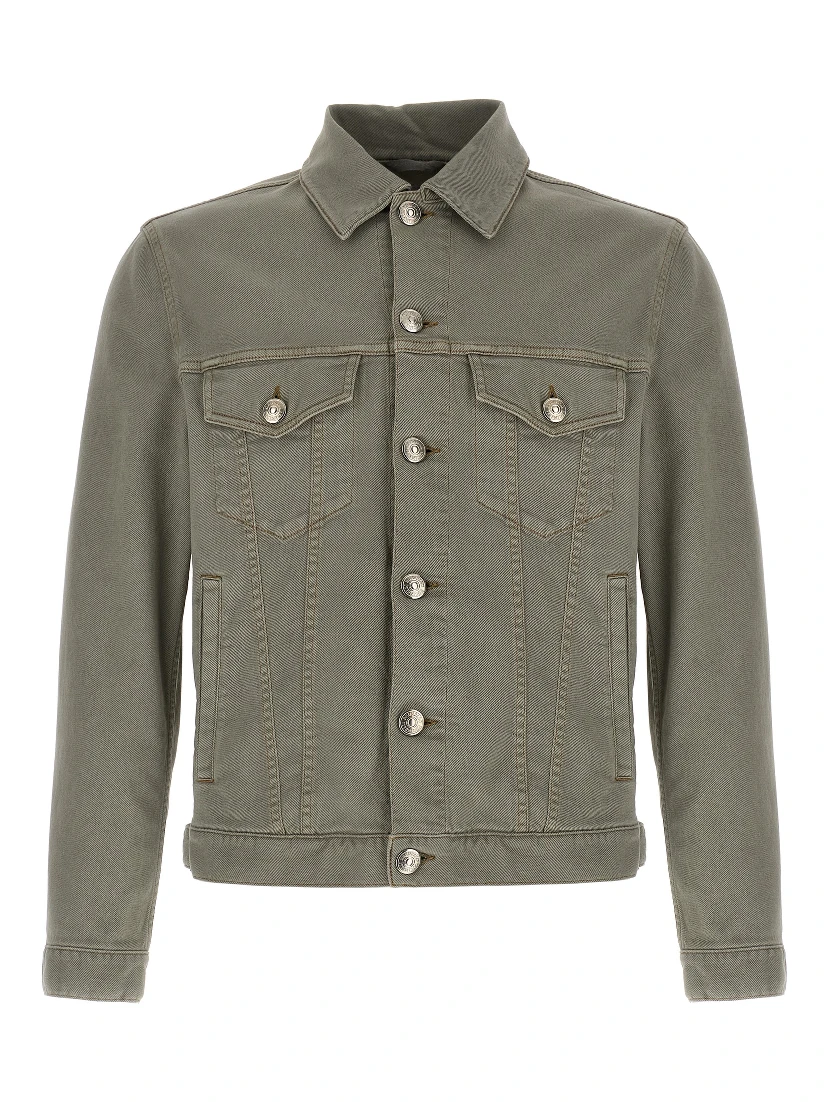 Gray Cotton Denim Jacket