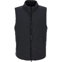 Black Polyamide Sleeveless Jacket