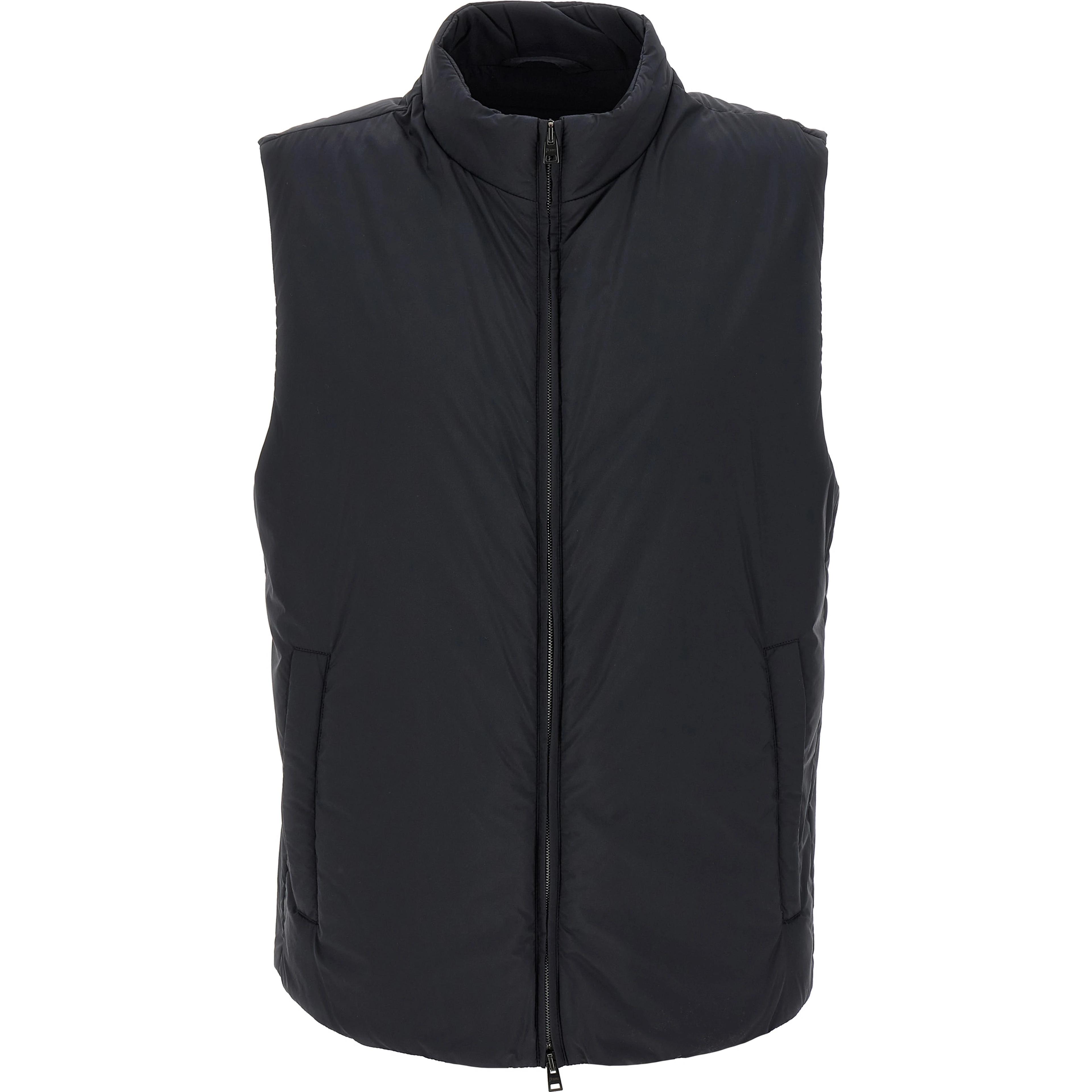 Black Polyamide Sleeveless Jacket