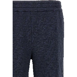 Blue Polyester Joggers (Workout Pants)