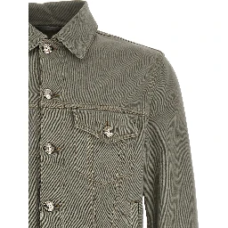 Gray Cotton Denim Jacket