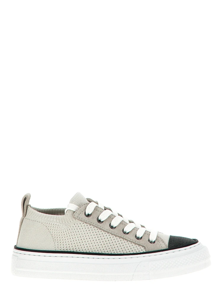 Multicolor Cotton Low Top Sneakers