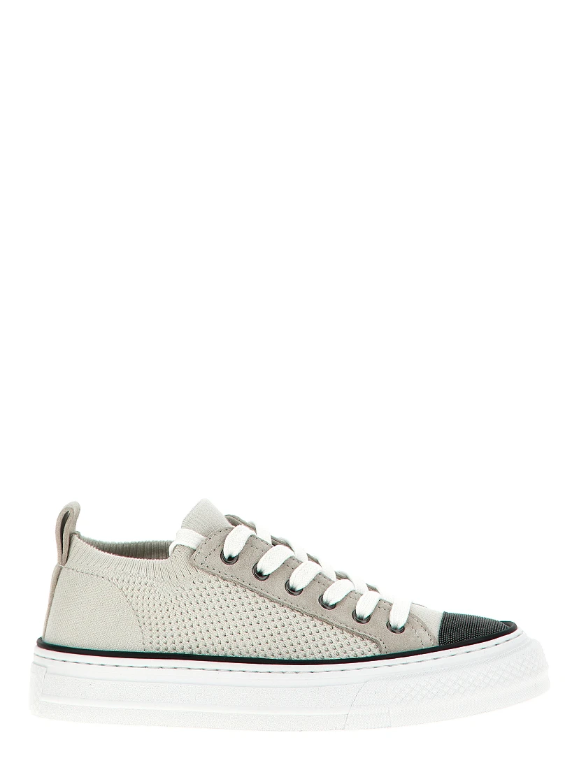 Multicolor Cotton Low Top Sneakers