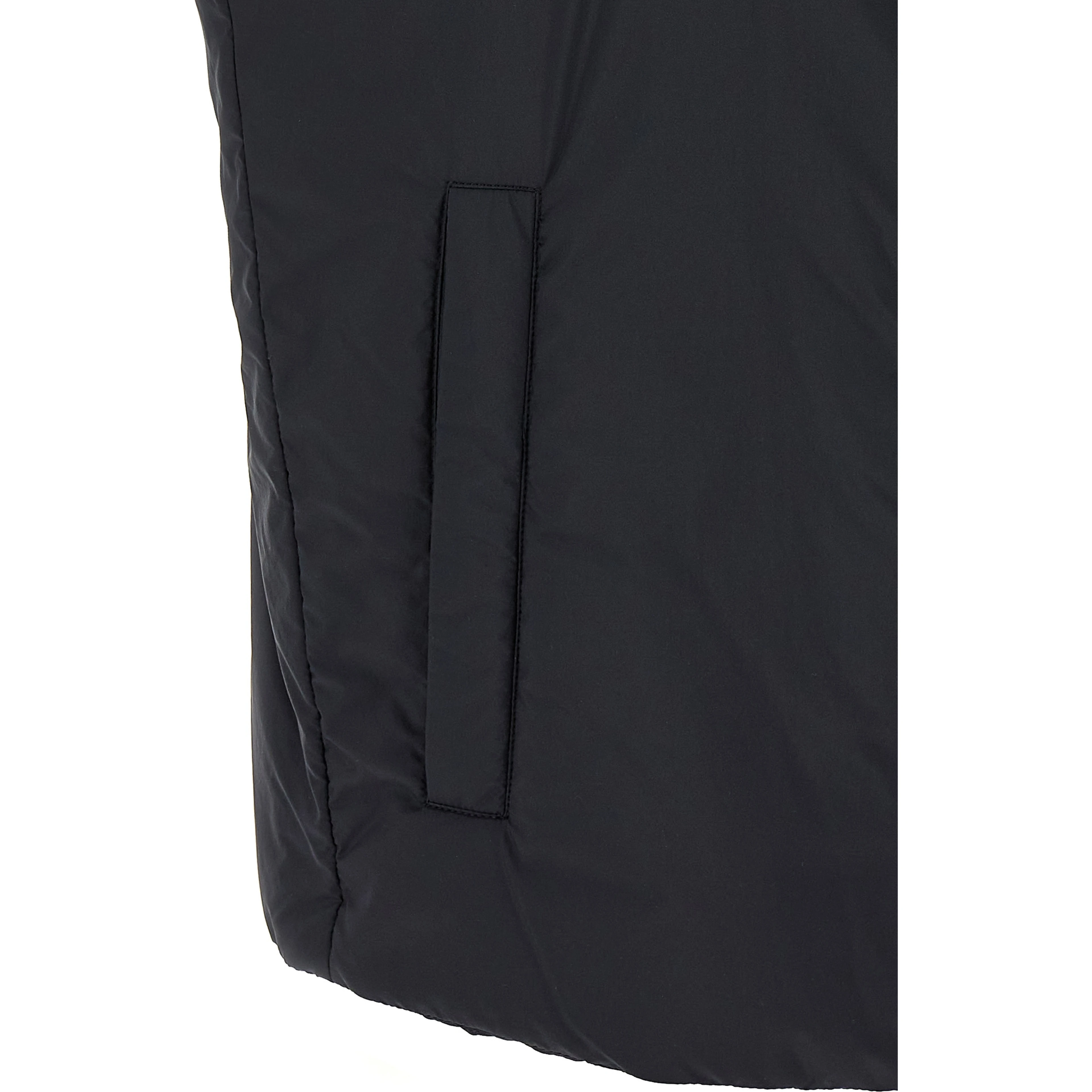 Black Polyamide Sleeveless Jacket