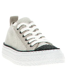 Multicolor Cotton Low Top Sneakers