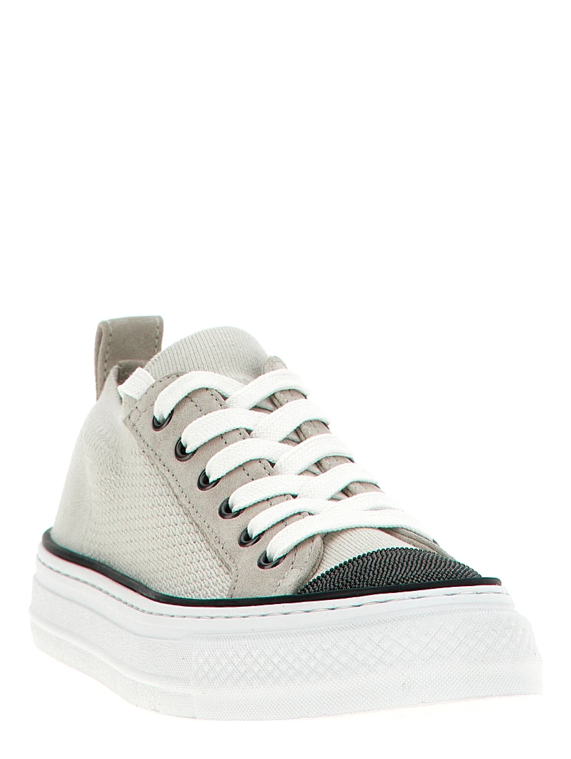 Multicolor Cotton Low Top Sneakers