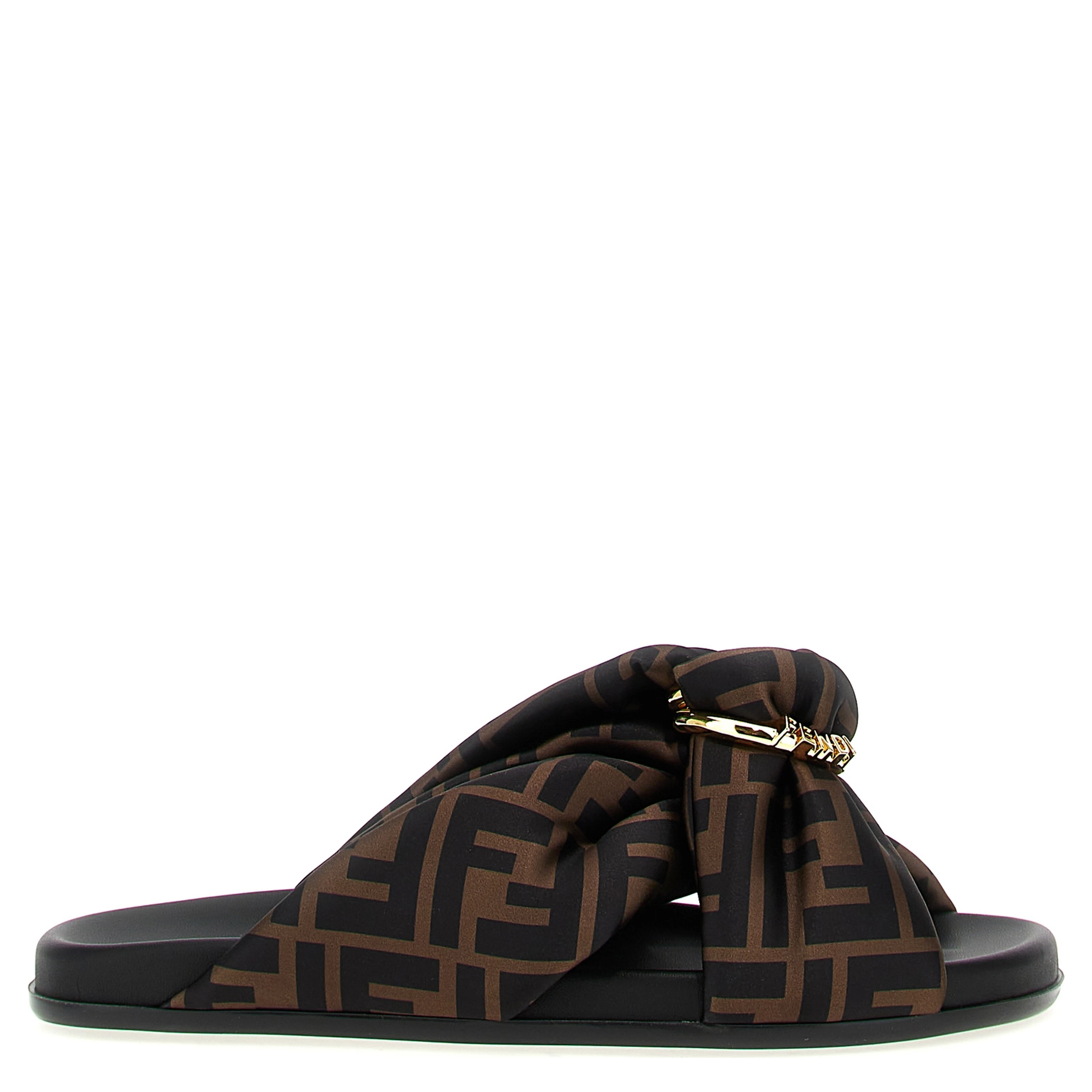Brown Polyester Slides