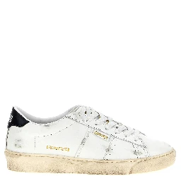 Blue Cowhide Low Top Sneakers