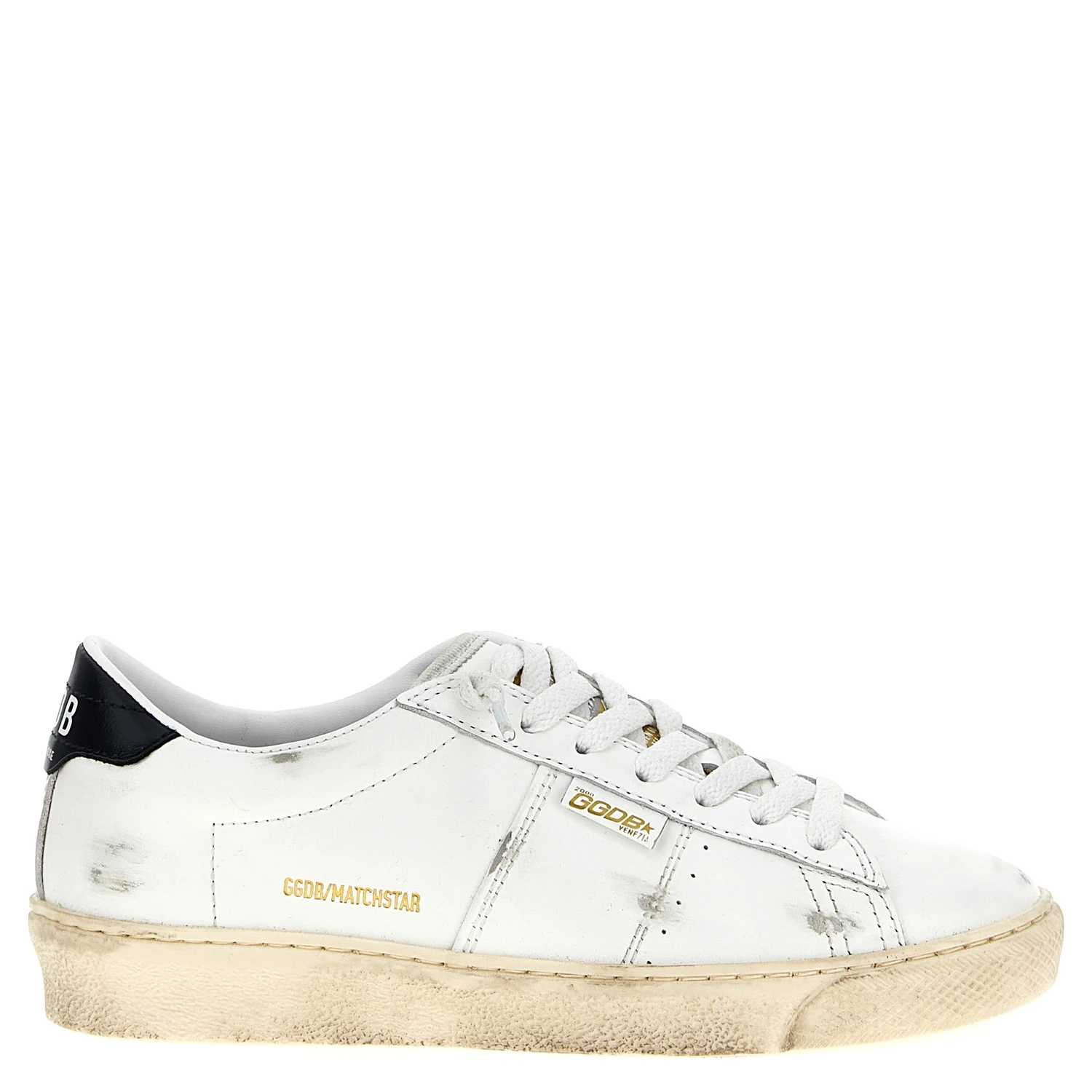 Blue Cowhide Low Top Sneakers