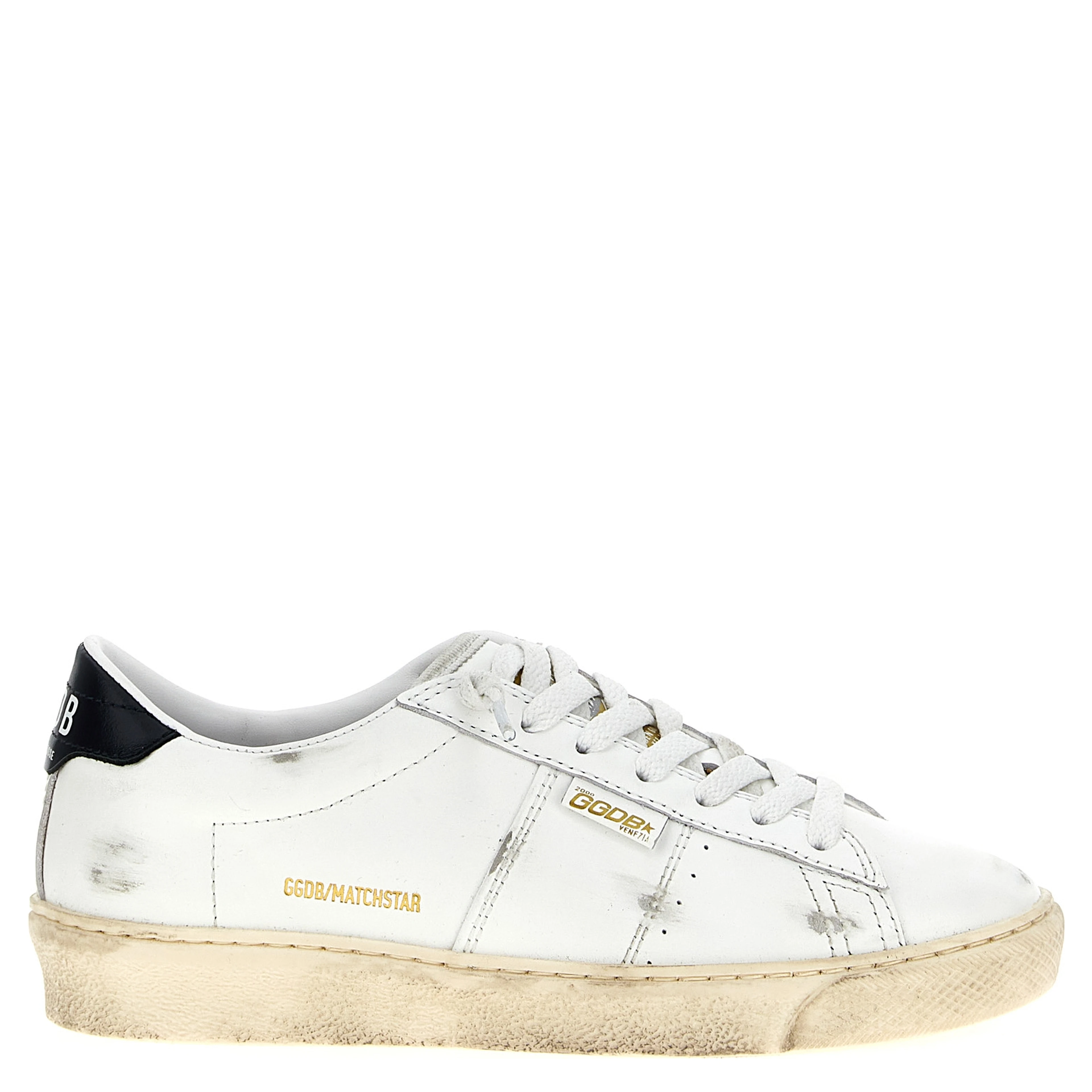 Blue Cowhide Low Top Sneakers