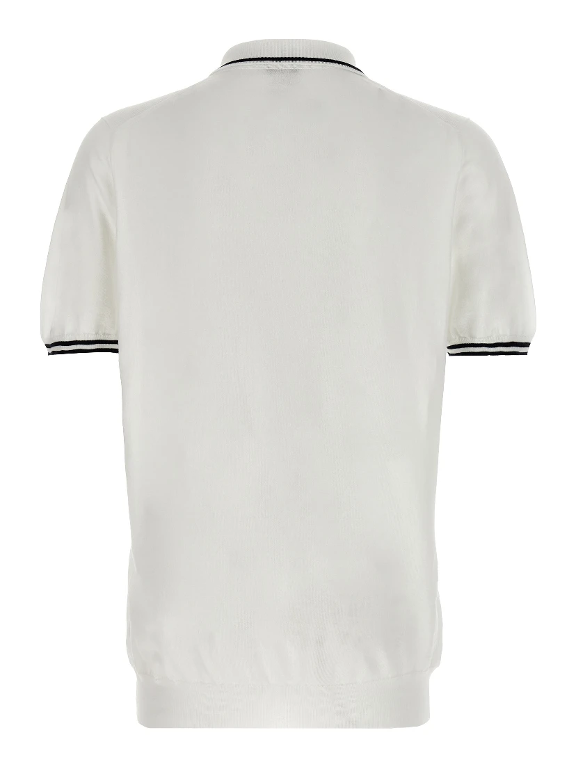White Cotton Polo Shirt