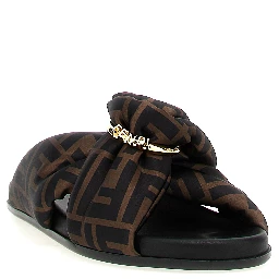 Brown Polyester Slides