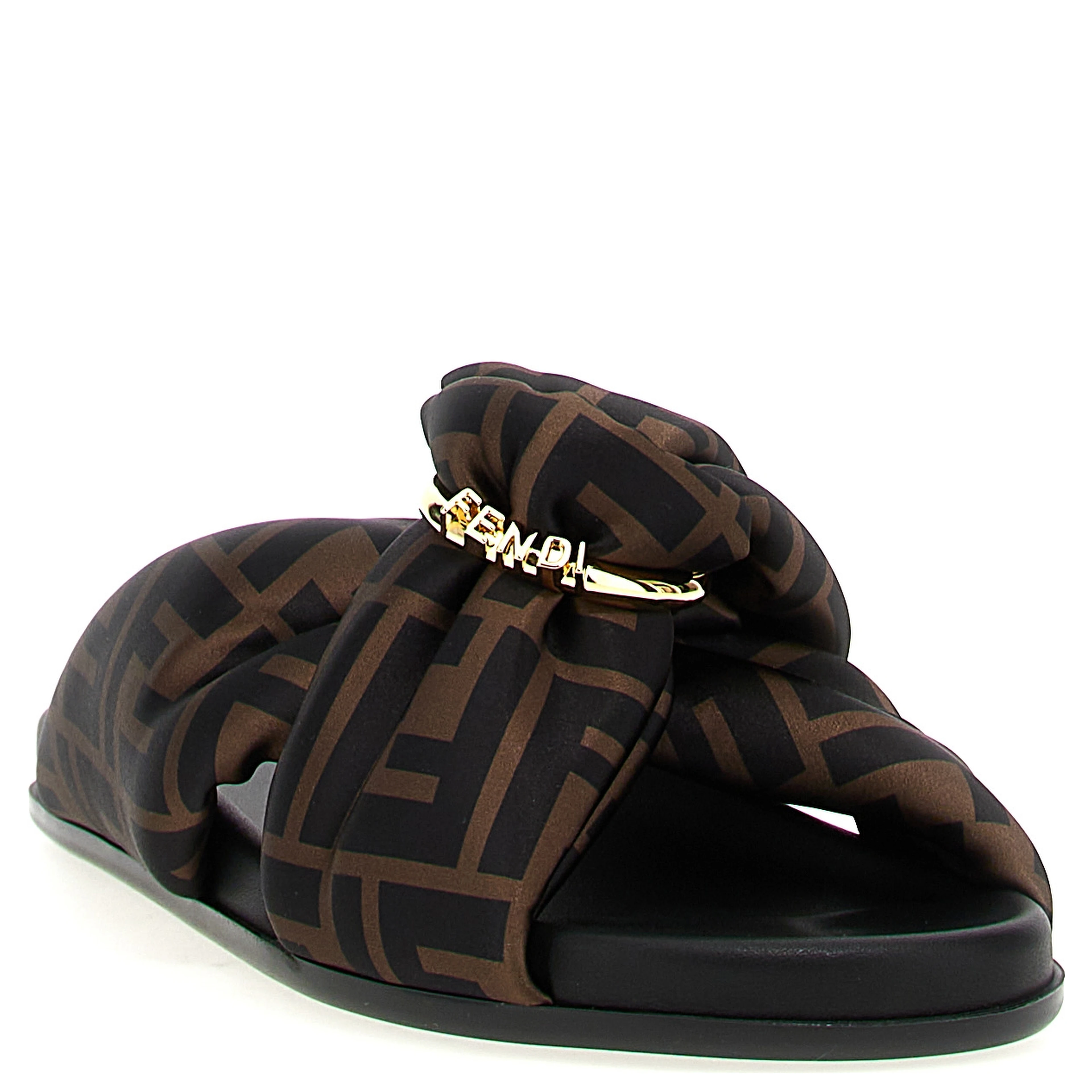 Brown Polyester Slides