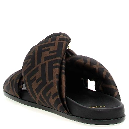 Brown Polyester Slides