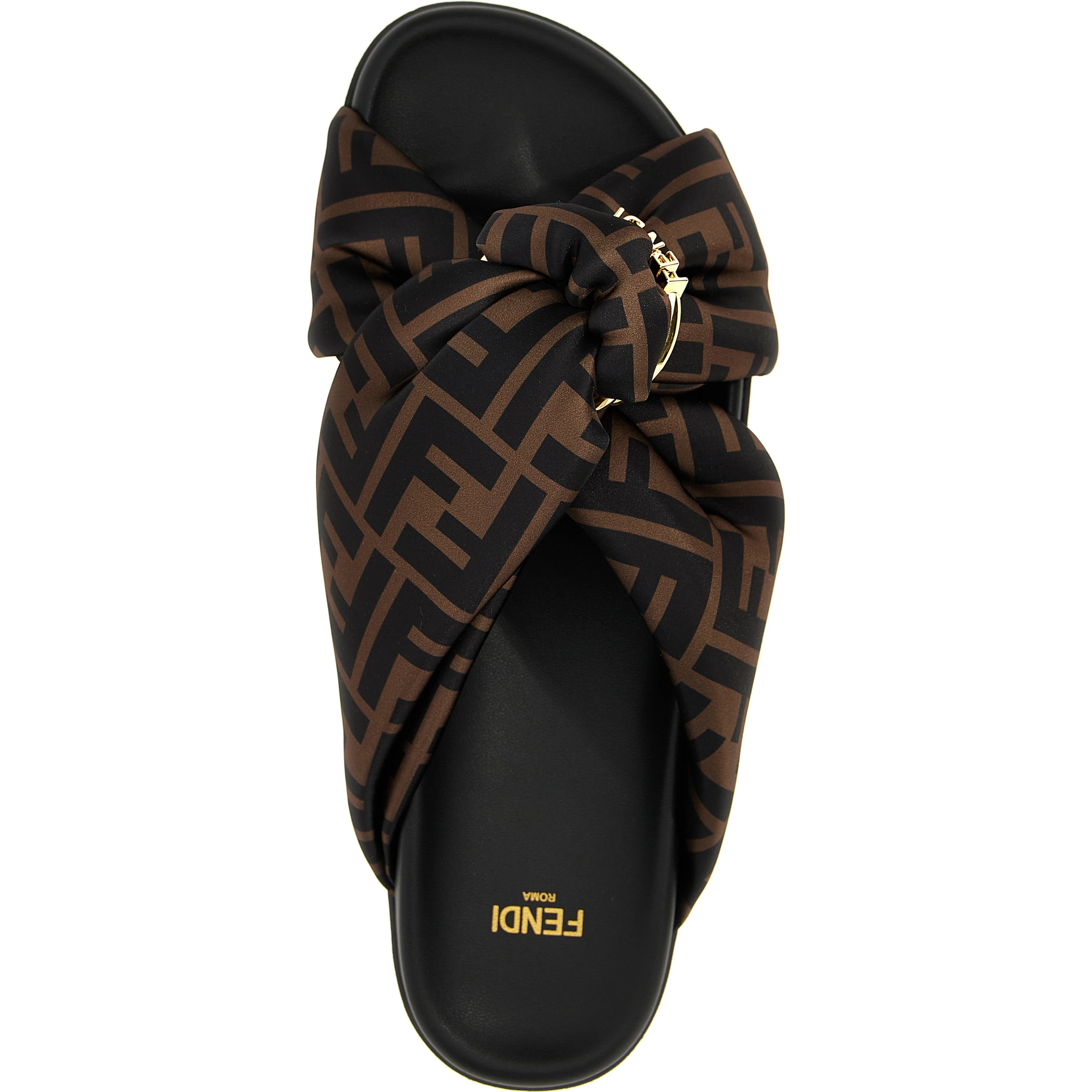 Brown Polyester Slides