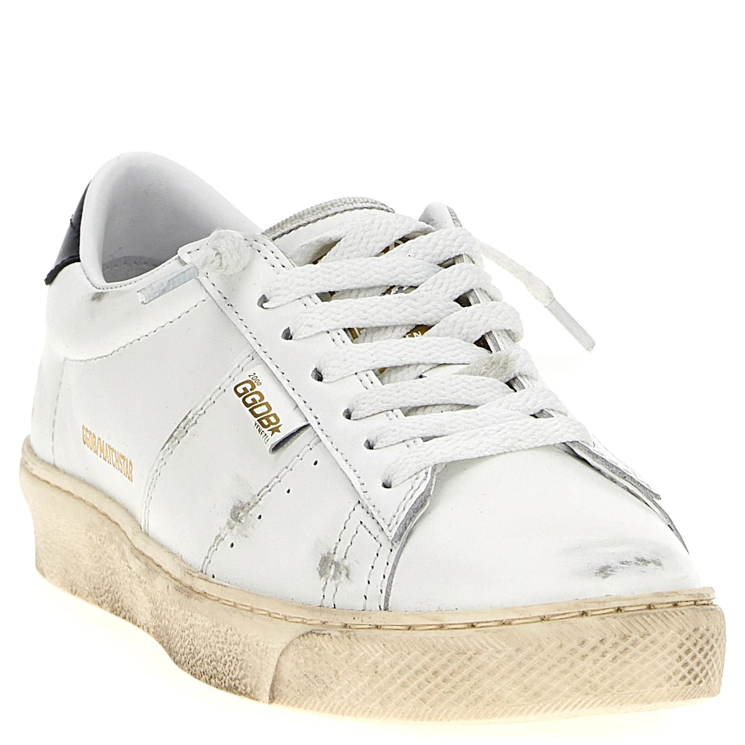 Blue Cowhide Low Top Sneakers