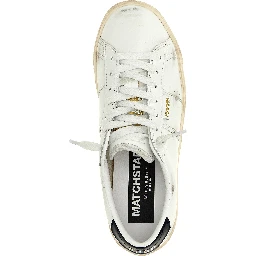 Blue Cowhide Low Top Sneakers