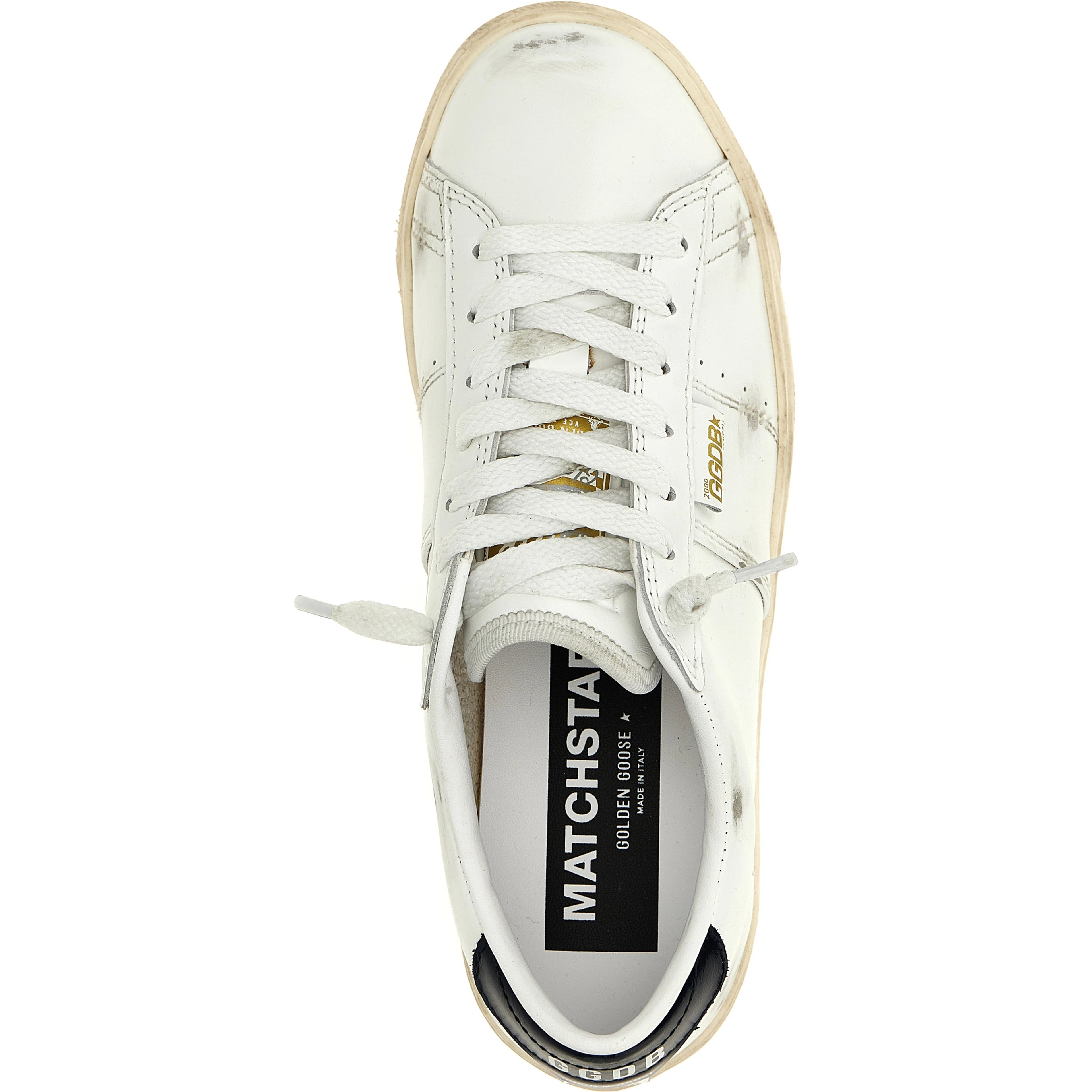Blue Cowhide Low Top Sneakers