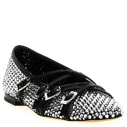 Black Polyamide Ballet Flats