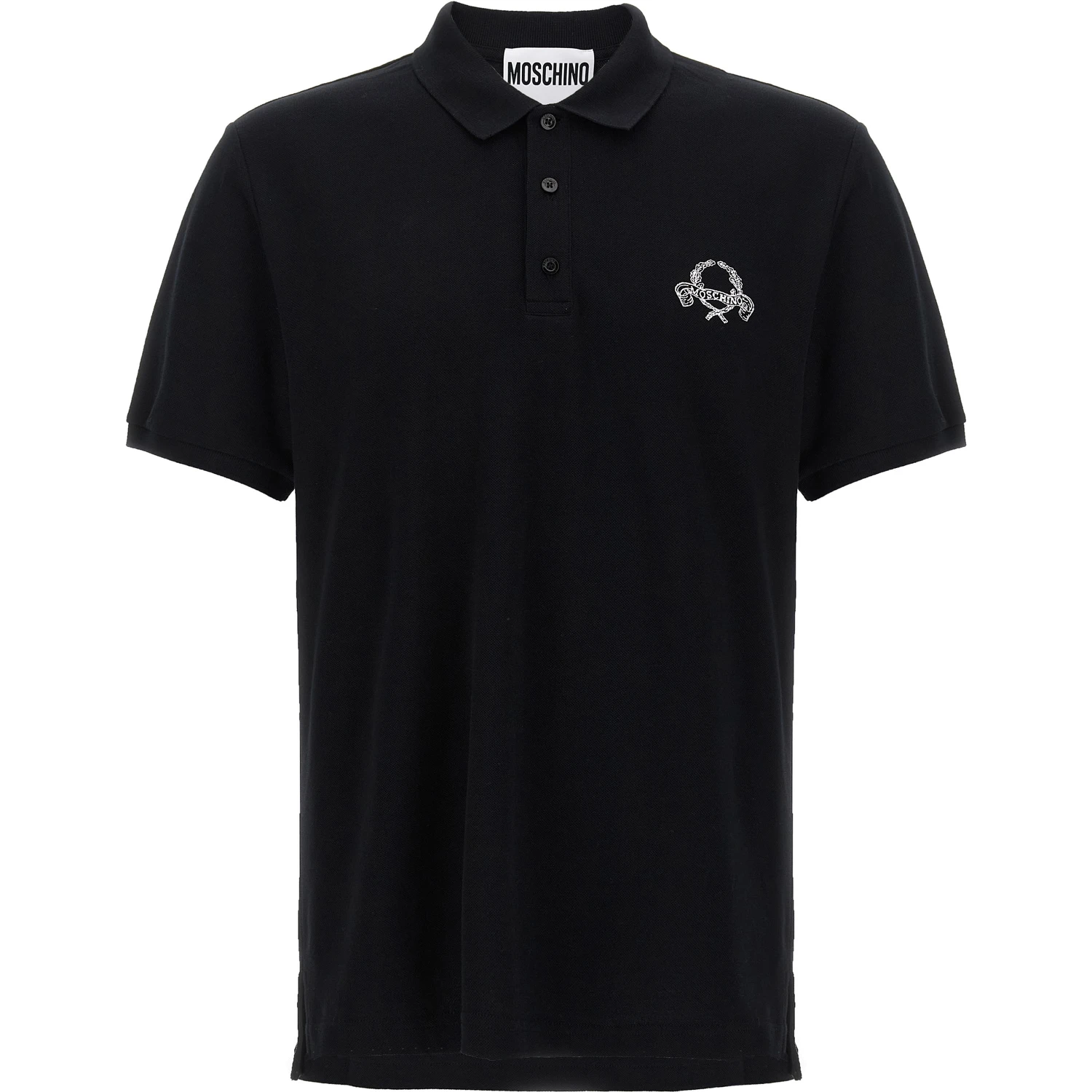 Black Cotton Polo Shirt