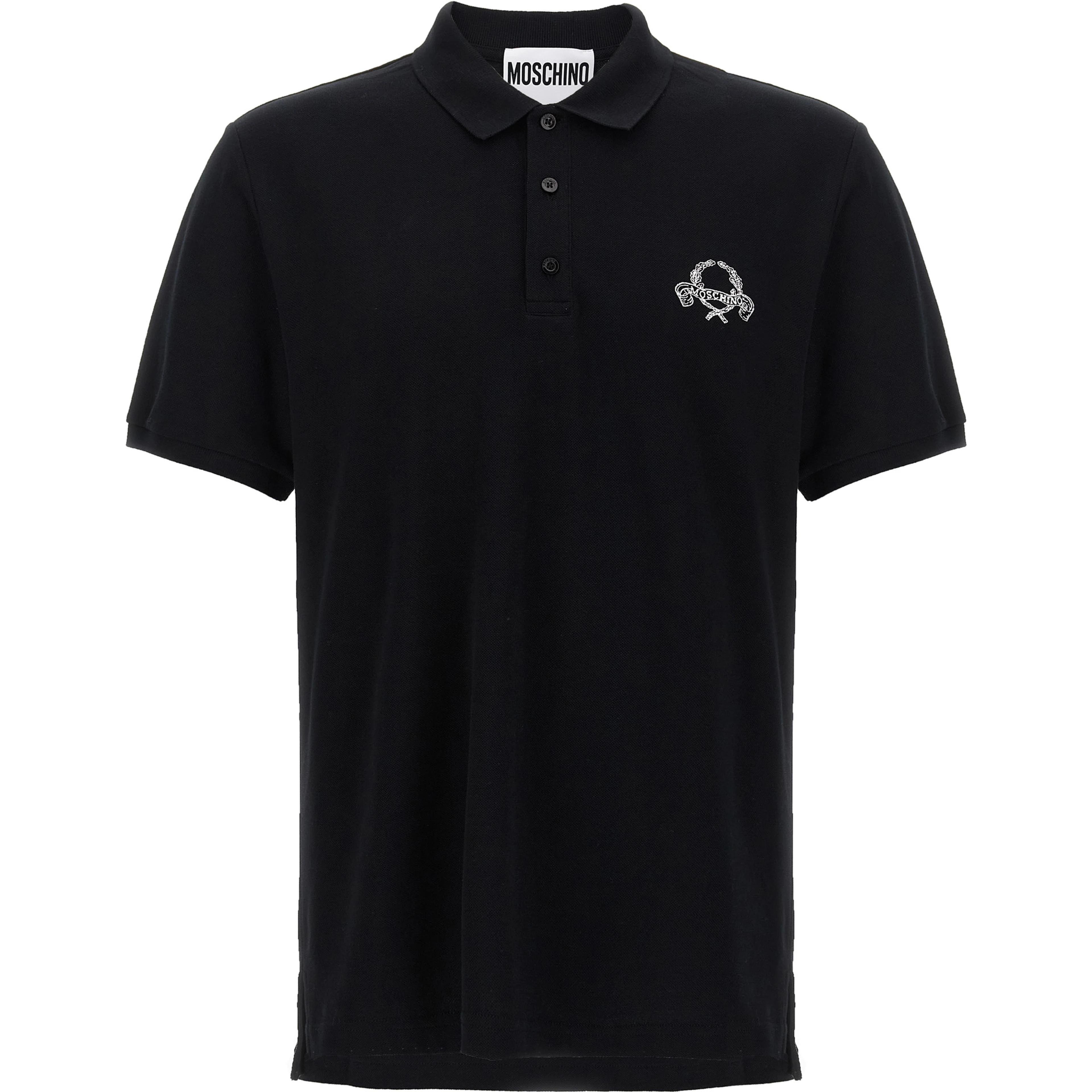 Black Cotton Polo Shirt