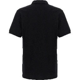 Black Cotton Polo Shirt