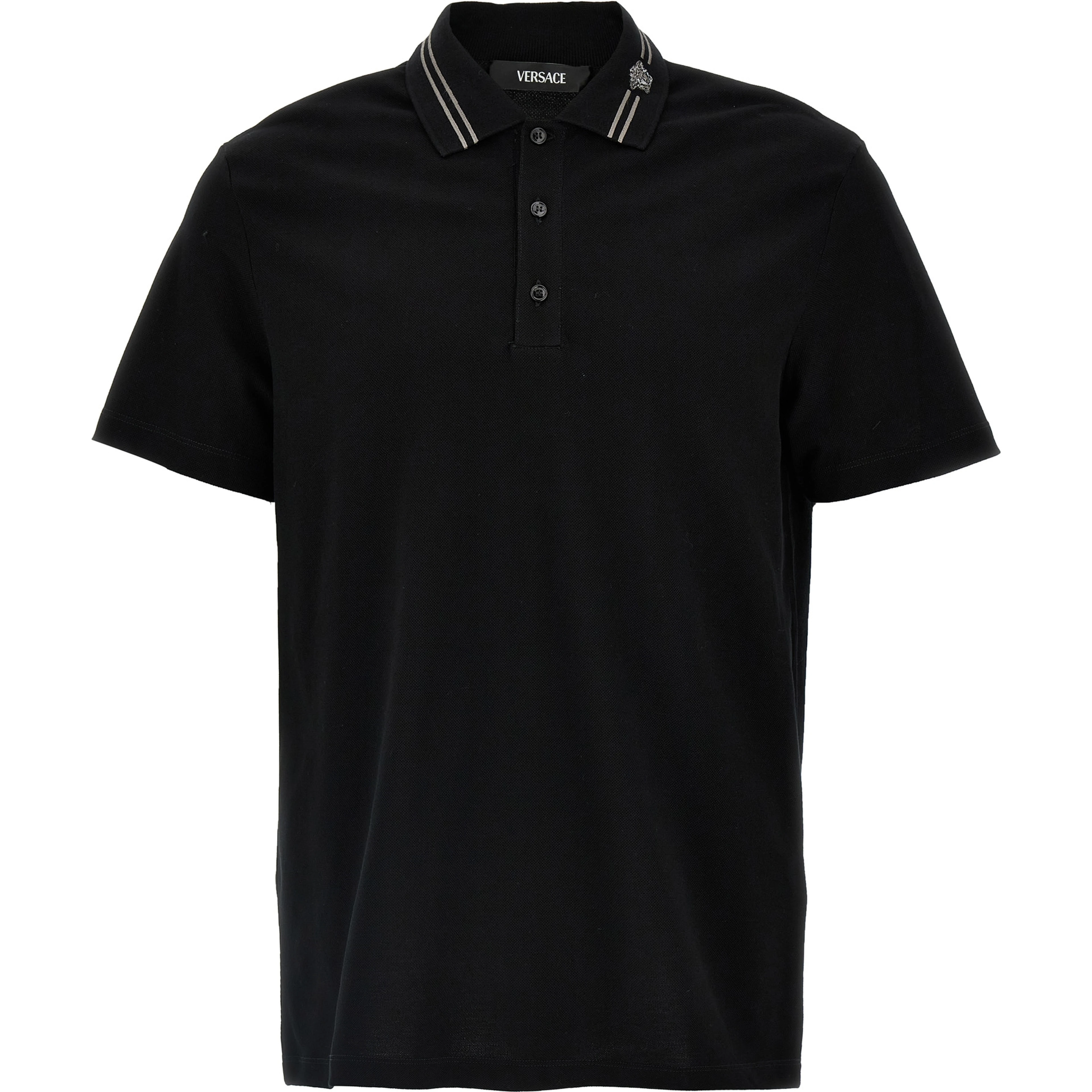 Black Cotton Polo Shirt