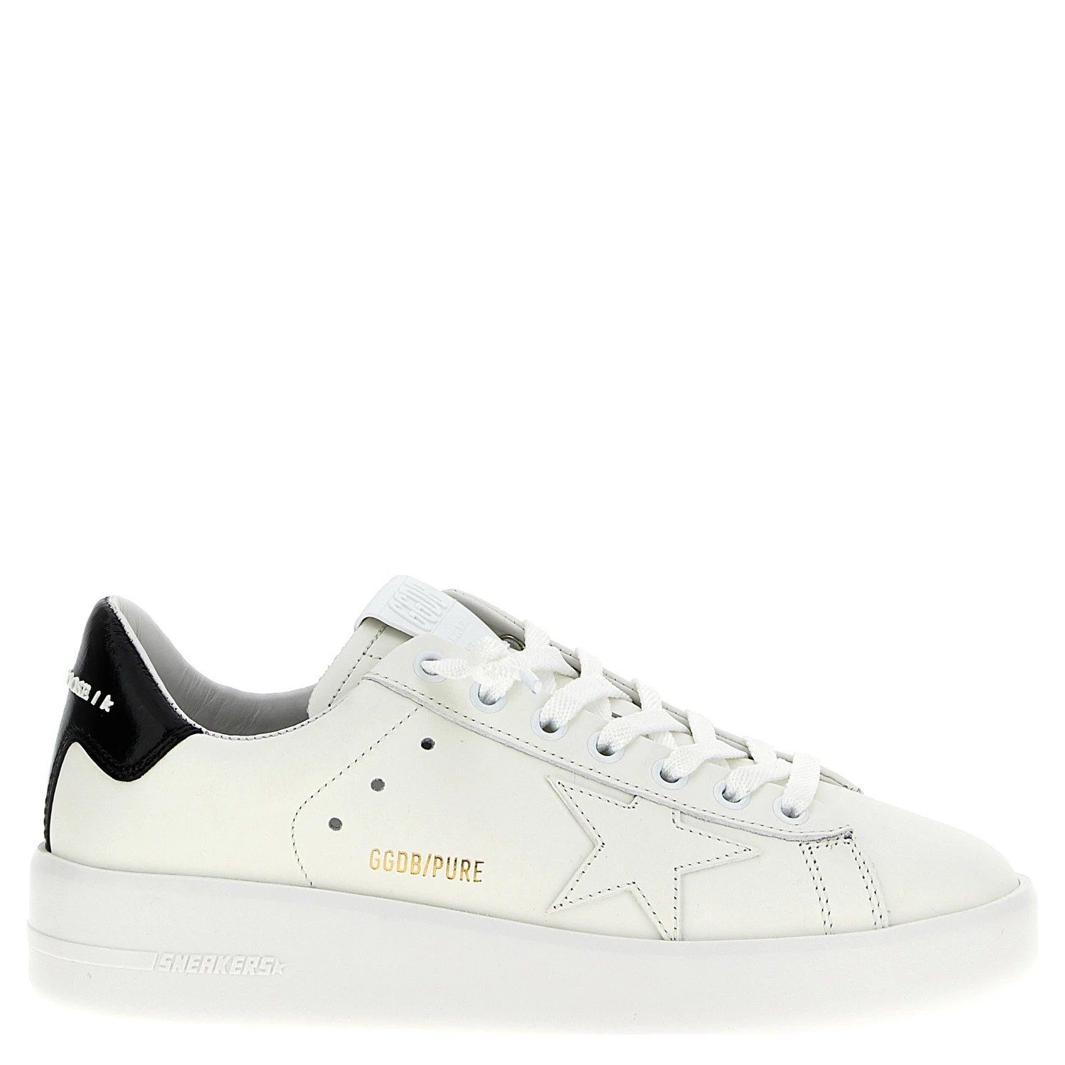 Black Cowhide Low Top Sneakers