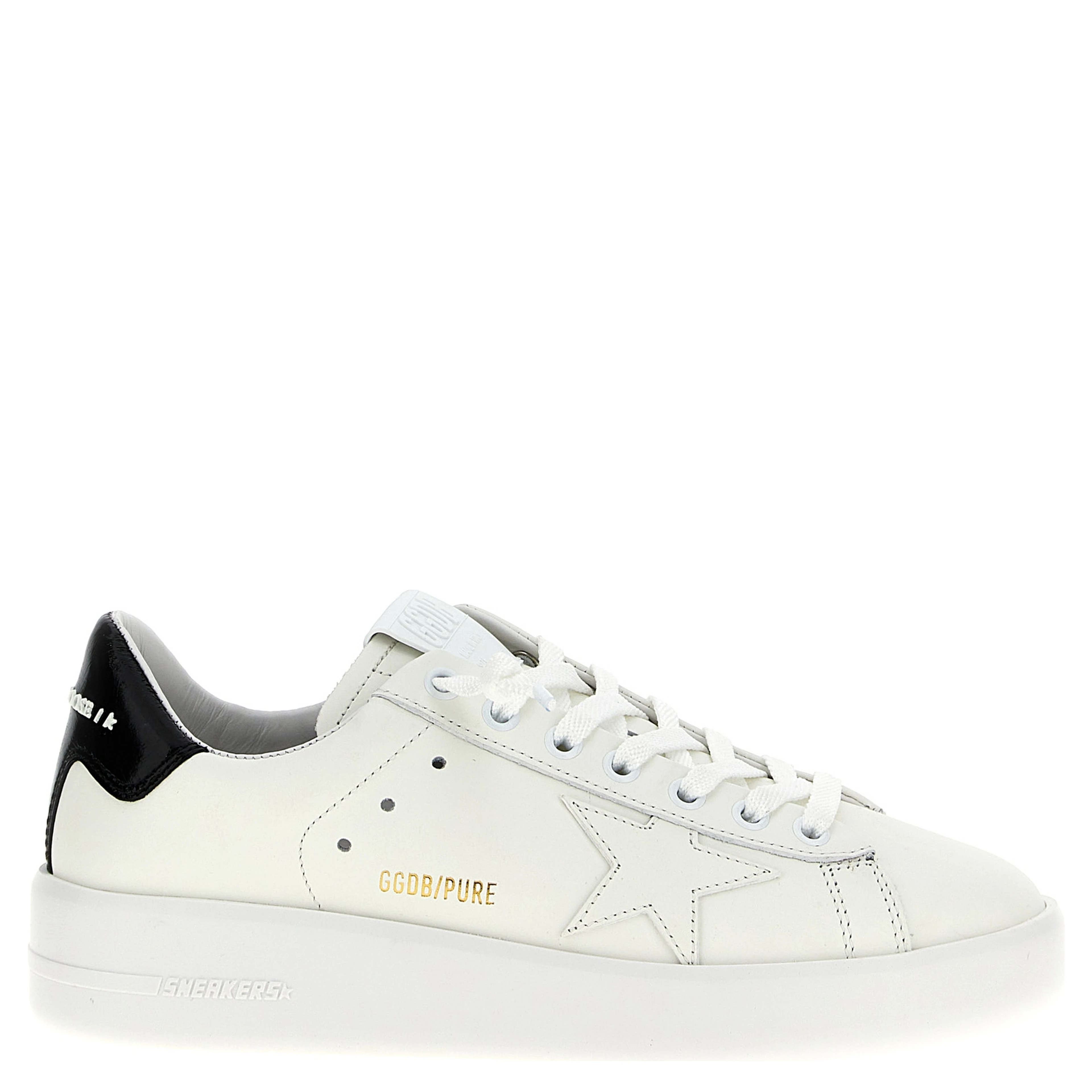 Black Cowhide Low Top Sneakers