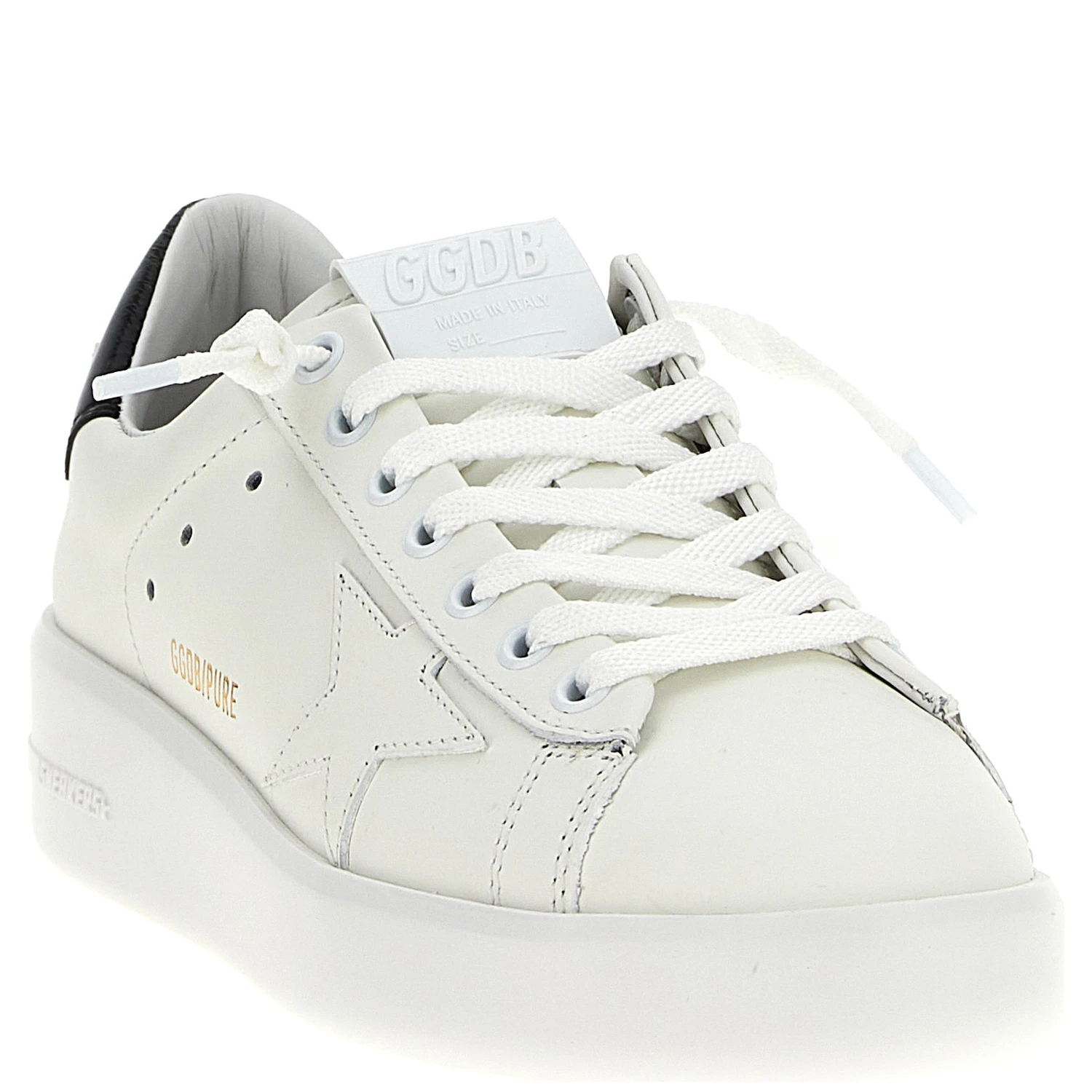 Black Cowhide Low Top Sneakers