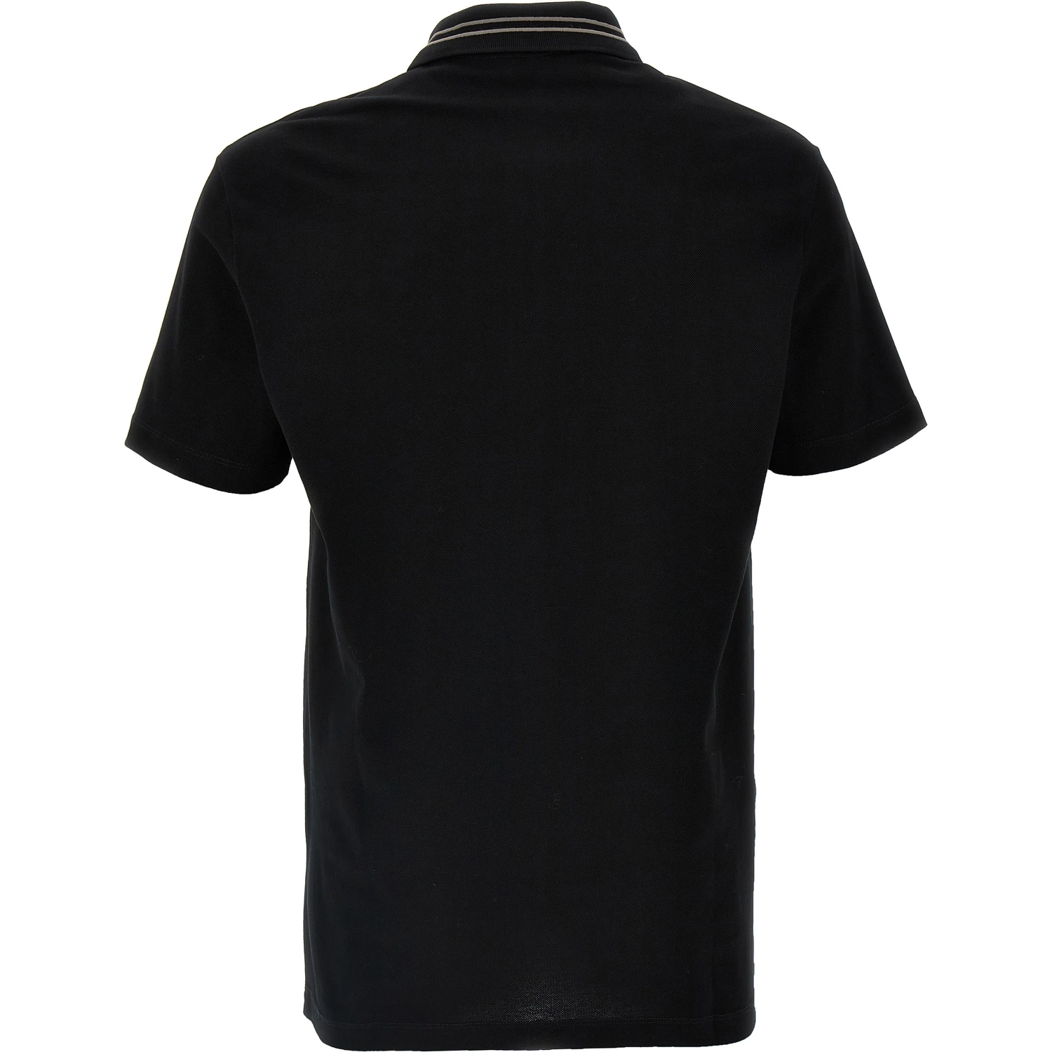Black Cotton Polo Shirt
