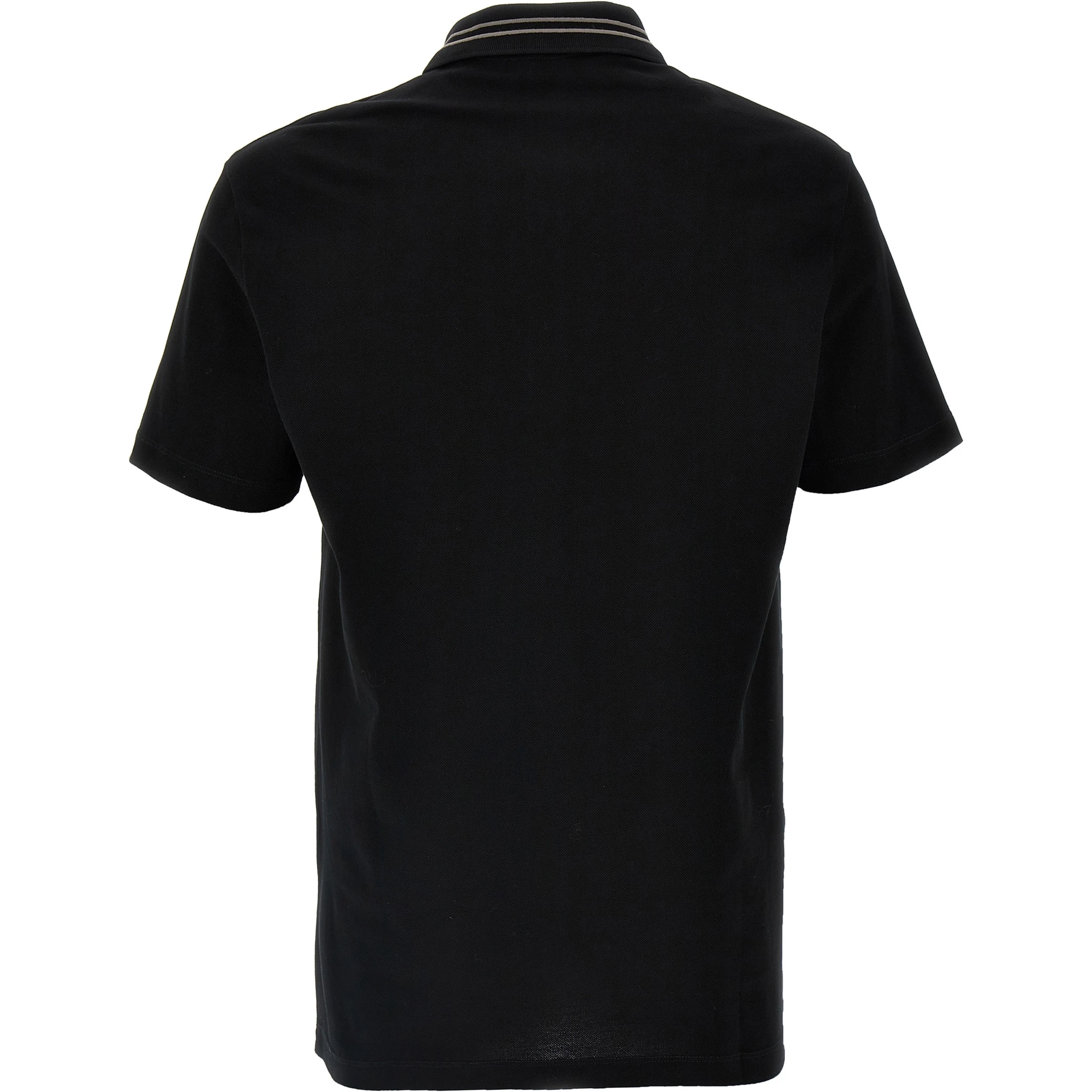 Black Cotton Polo Shirt