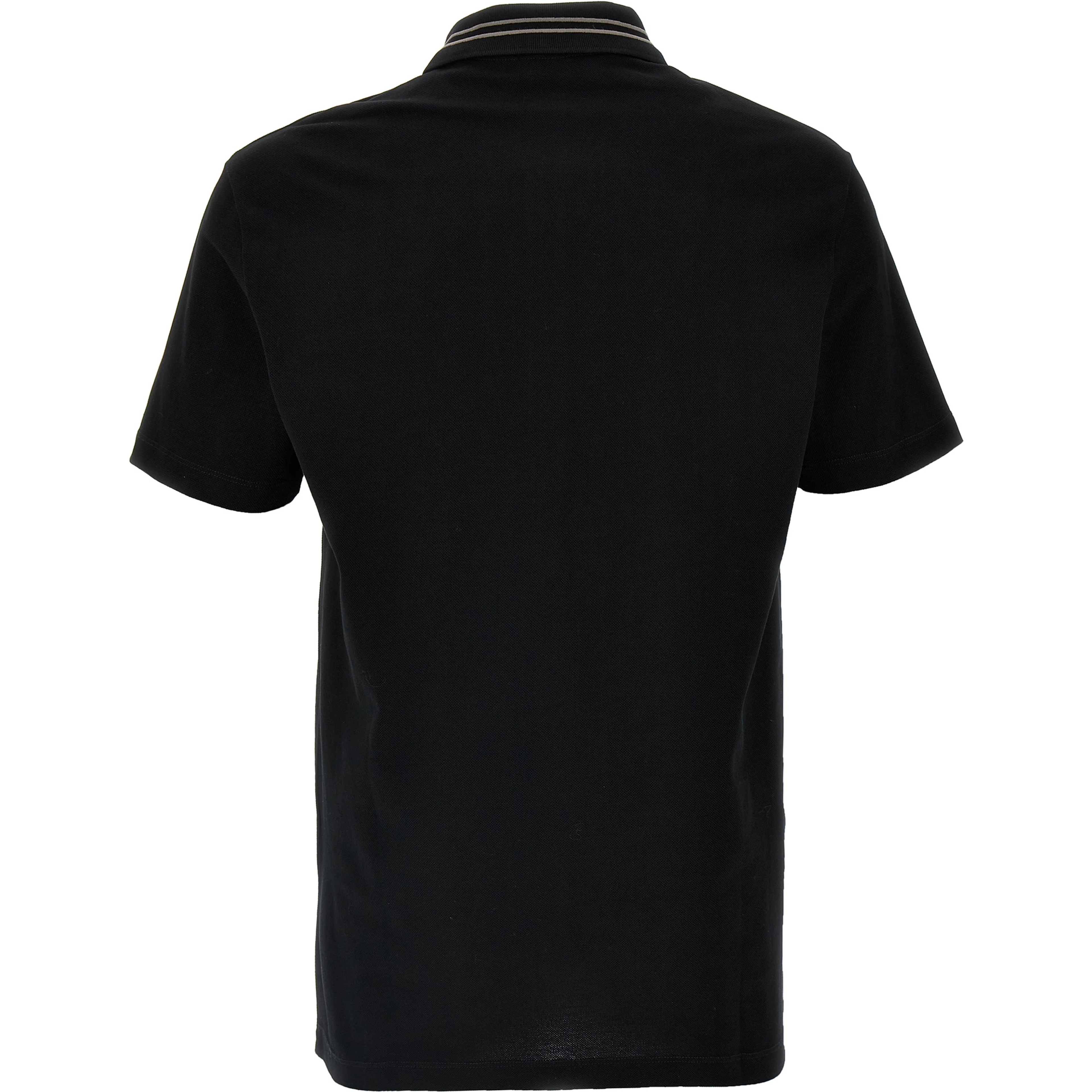 Black Cotton Polo Shirt