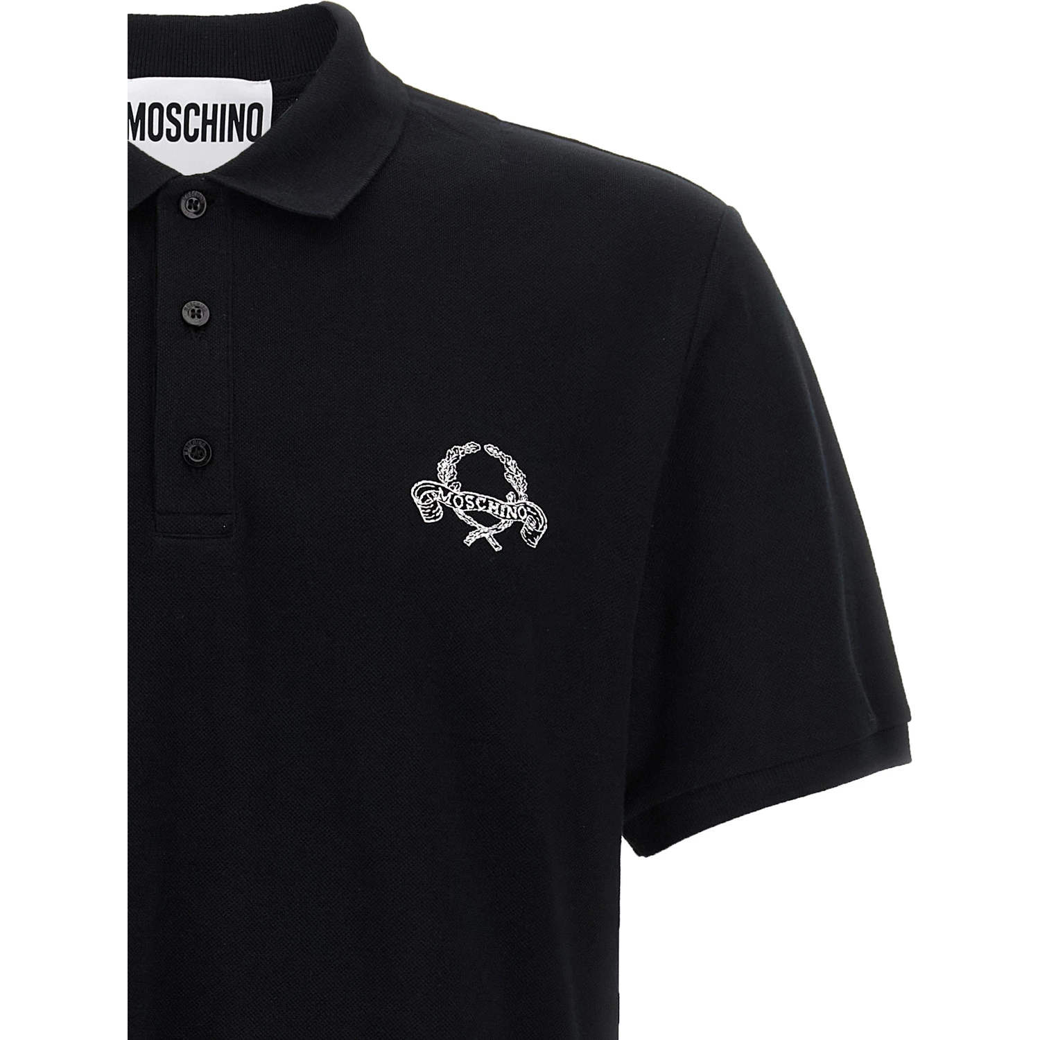 Black Cotton Polo Shirt