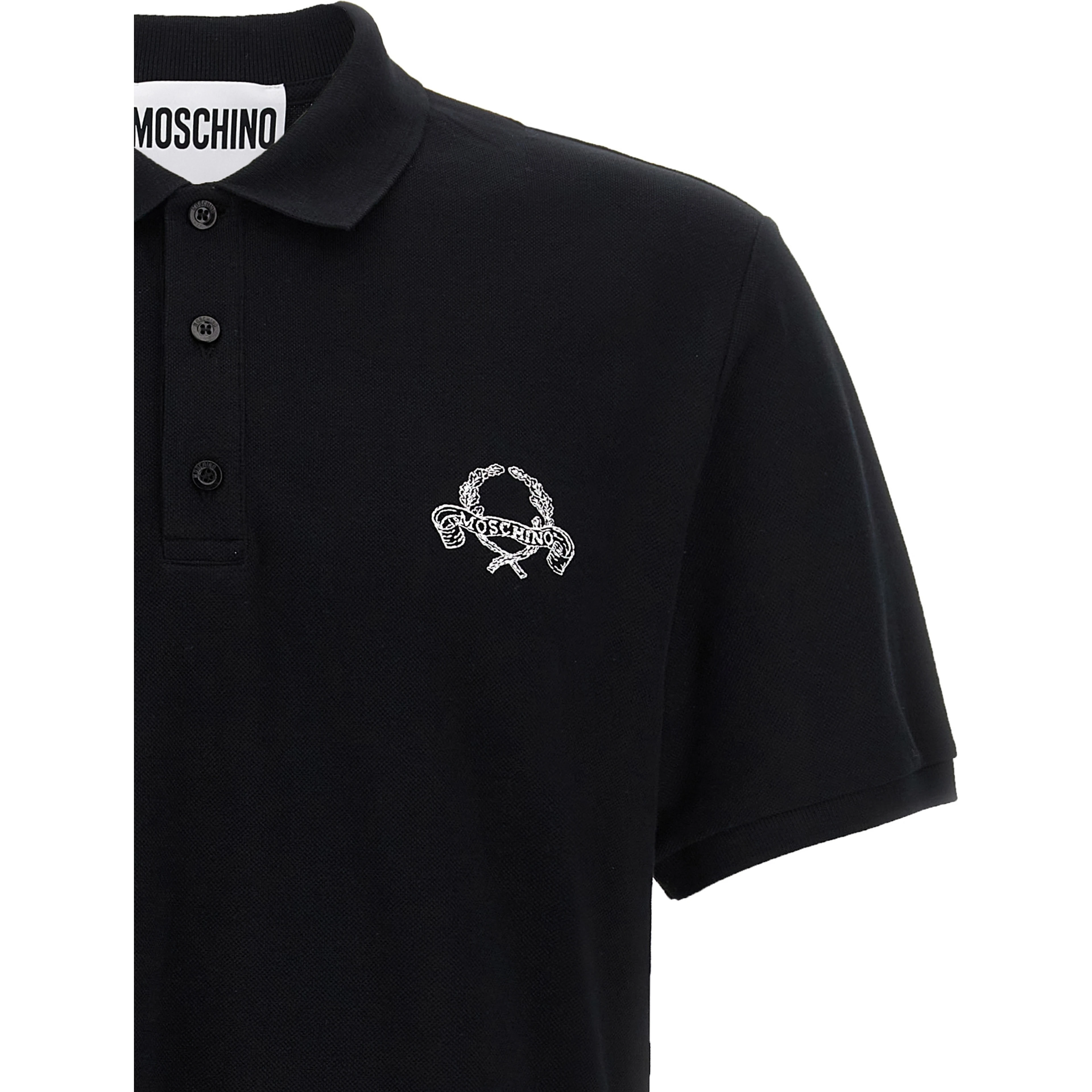 Black Cotton Polo Shirt