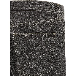 Gray Cotton Straight-Leg Jeans
