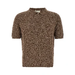 Brown Cotton Polo Shirt